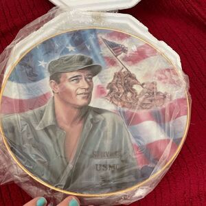 John Wayne Collectors Plate sands Of IWO Jima numbered Republic Pictures Film